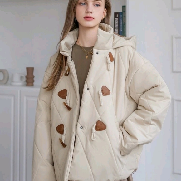 SHEIN Hooded Duffle Puffer - Picture 2 of 4